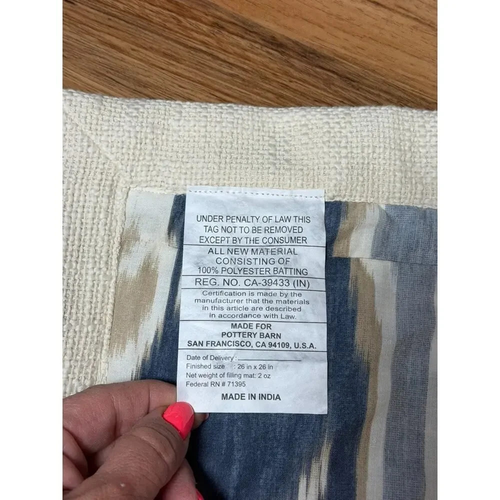 Pottery Barn Fez Reversible Quilt Euro 29